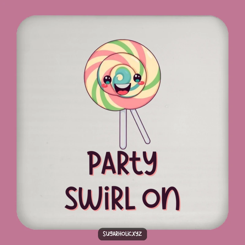 Funny Swirling Lollipop Coaster: Sweet Protection for Your Table!
