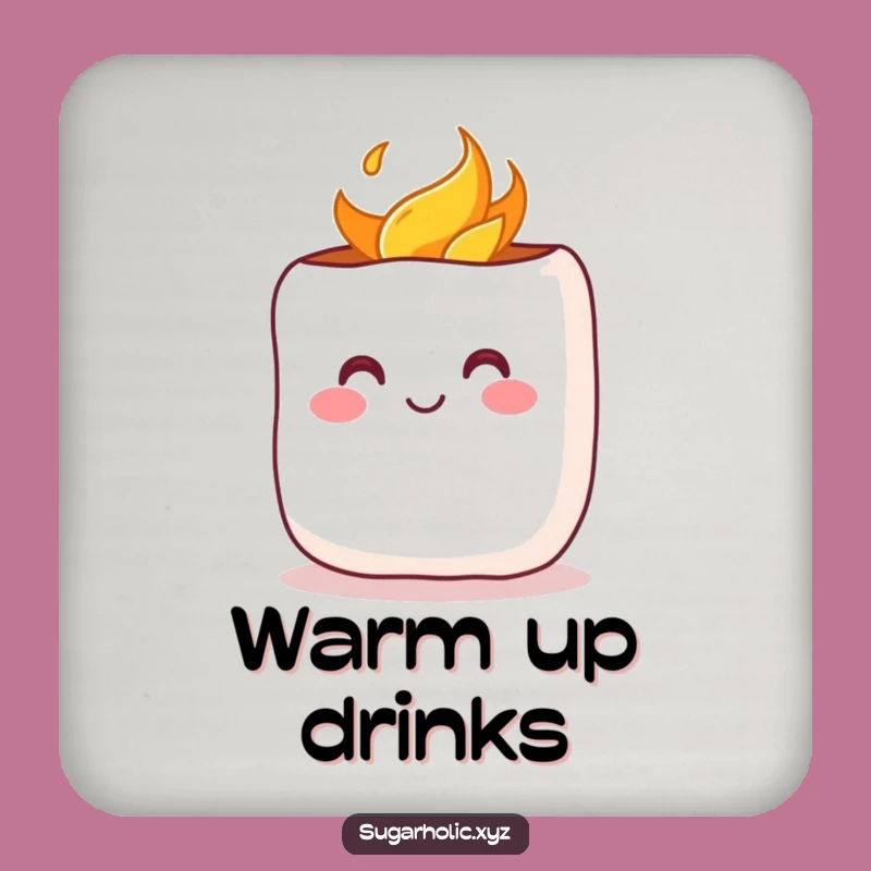 Funny Toasted Marshmallow Coaster: Sweet Protection for Your Table!