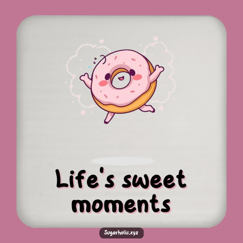 Funny Giggling Donut Powder Jump Coaster - Protect Surfaces with Sweet Smiles