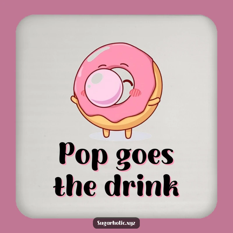 Funny Donut Bubble Gum Coasters: Protect Surfaces with Hilarious Style