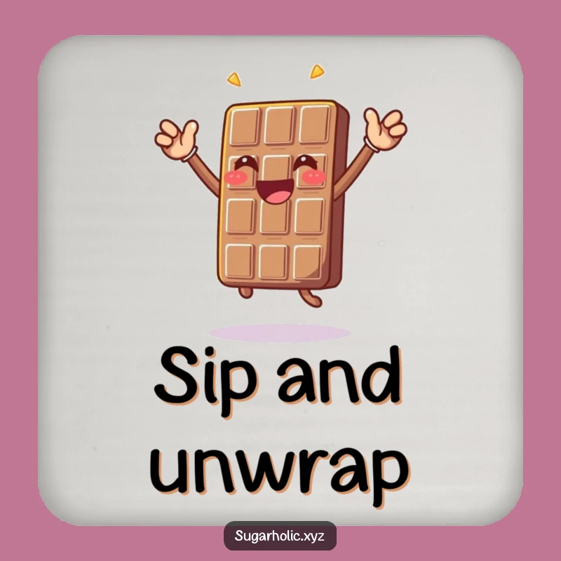 Funny Chocolate Jump Coaster - Joyful Bar Dancer Drink Protector Gift