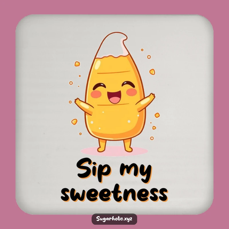 Funny Candy Corn Laughing Coaster: Protect Surfaces with Sweet Humor, Perfect Funny Gift