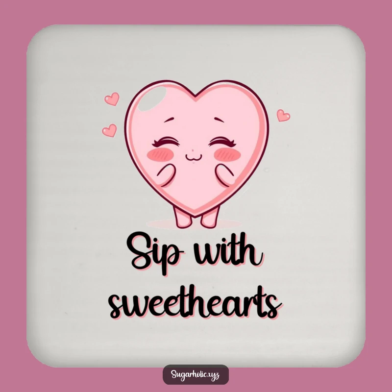 Funny Candy Heart Coasters: Protect Surfaces with Sweet Charm