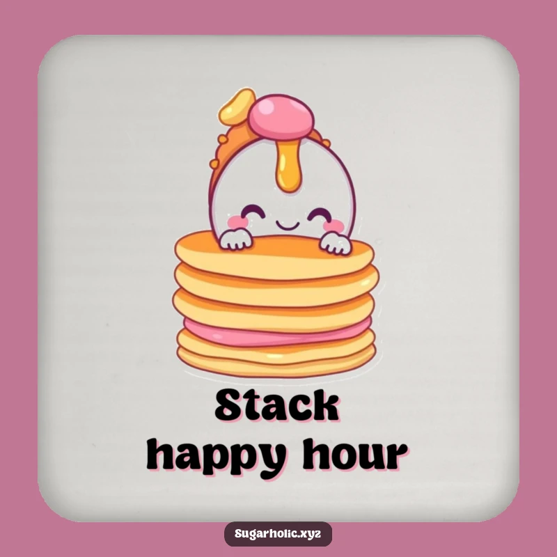 Table Protection with a Smile: Funny Candy Pancake Coaster