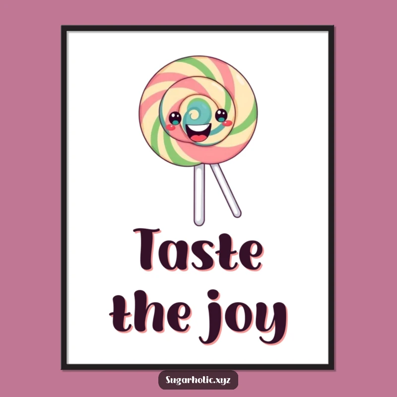 Funny Swirling Lollipop Poster: Brighten Your Space With Joy!