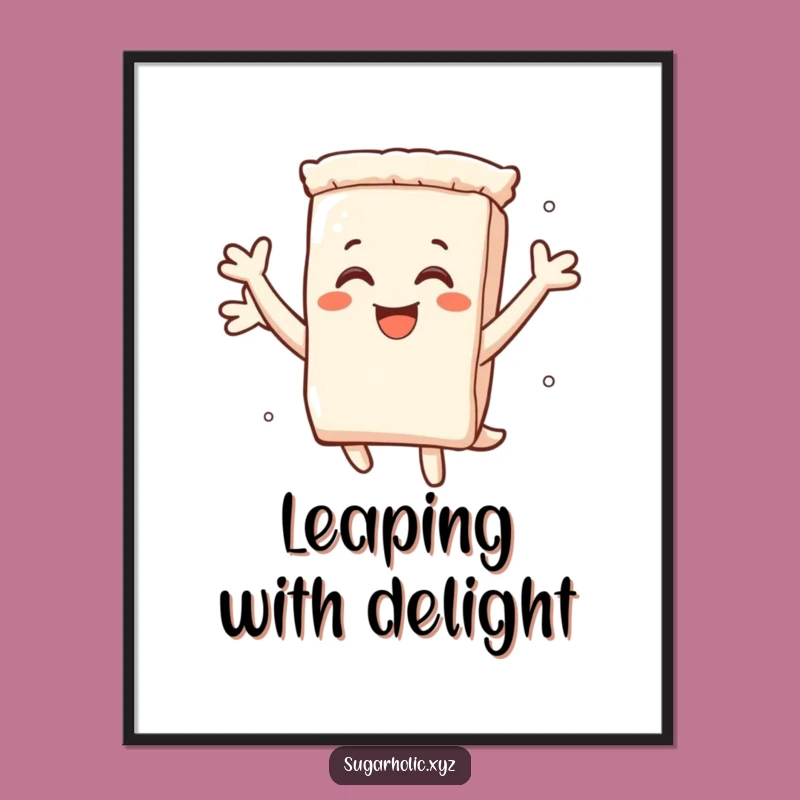 Funny Sugar Packet Leap Poster - Sweet Delightful Wall Art