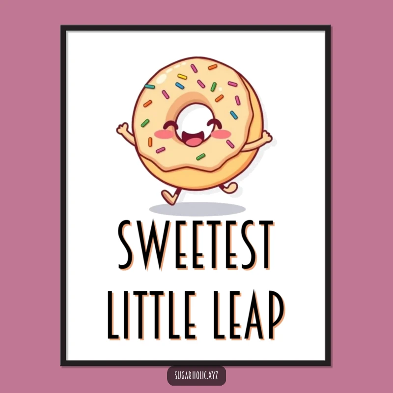 Funny Donut Hop Poster: Sweet Art for Your Walls, Unique Funny Gift