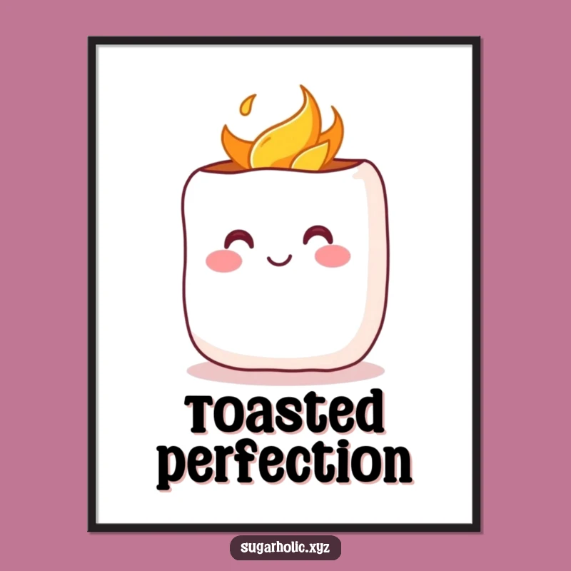 Funny Toasted Marshmallow Poster: Bring Cozy Charm Home!