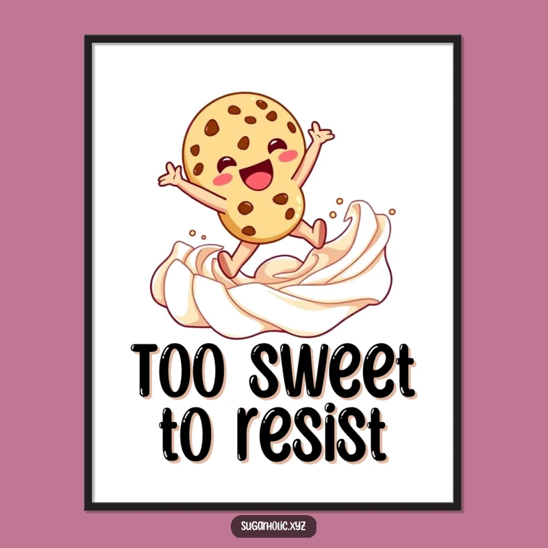 Funny Cookie & Frosting Art Poster: Sweeten Your Walls with Humor!