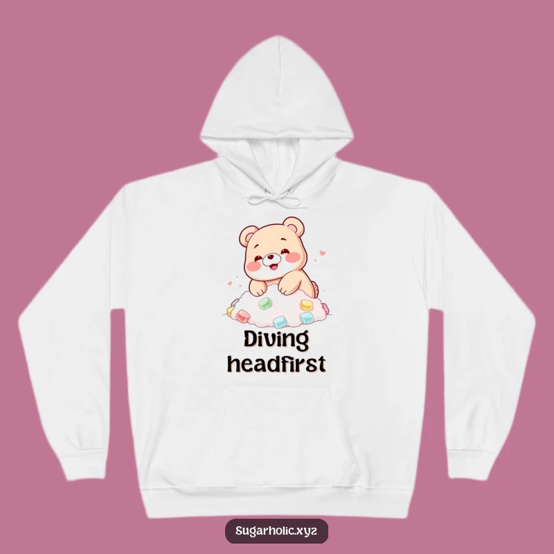 Cozy Funny Gummy Bear Sugar Hoodie - Sweet Comfort & Humor!