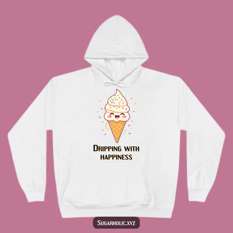 Funny Ice Cream Cone Hoodie - Cozy Up in Sprinkle-Filled, Hilarious Warmth!