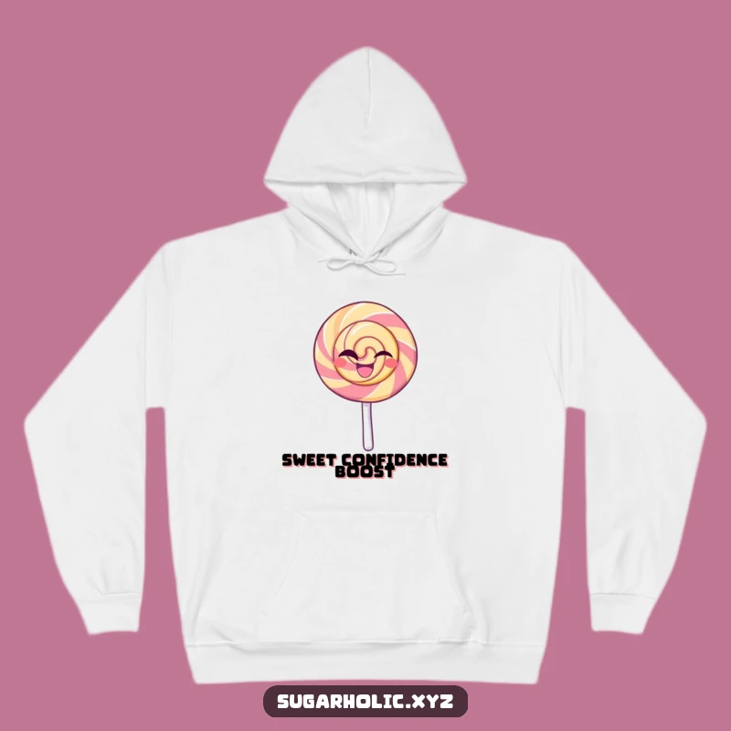 Funny Lollipop Wink Hoodie: Beaming Character, Cozy Sweetness Gift