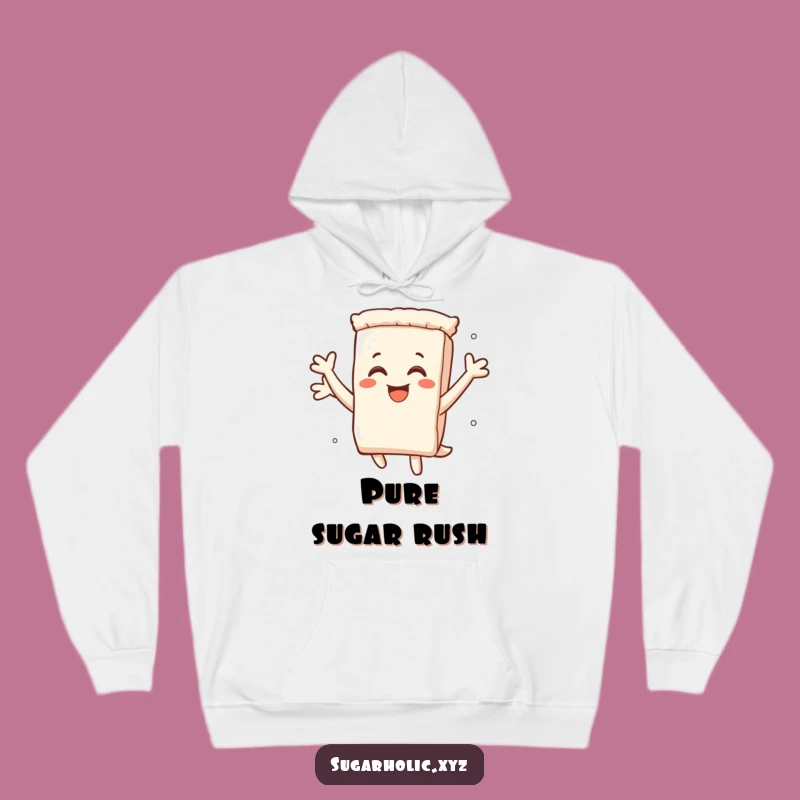 Funny Sugar Packet Leap Hoodie - Cozy Sweet Energy Wear