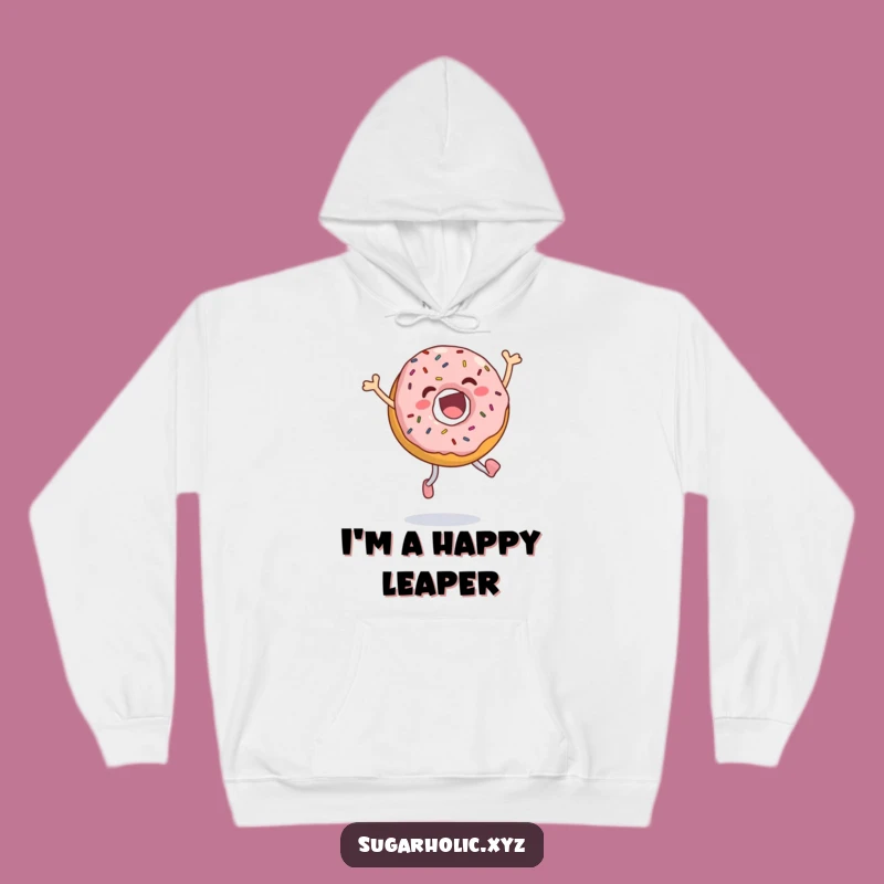 Funny Jumping Donut Hoodie: Cozy Comfort, Sprinkled with Joy, Fantastic Funny Gift for Doughnut Fans