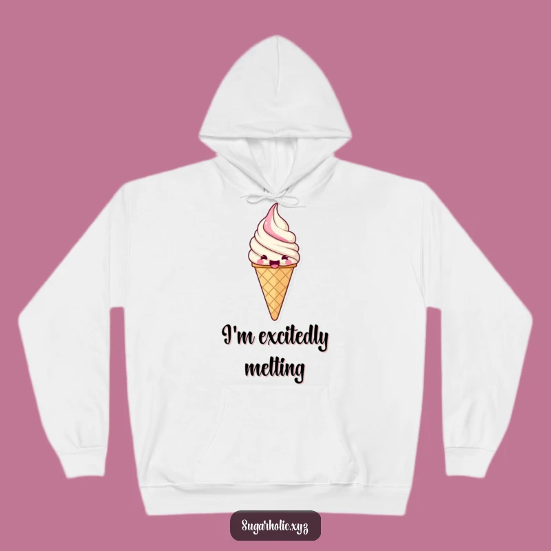 Funny Jubilant Ice Cream Hoodie: Cozy Comfort, Swirls of Joy, Fantastic Funny Gift for Dessert Fans