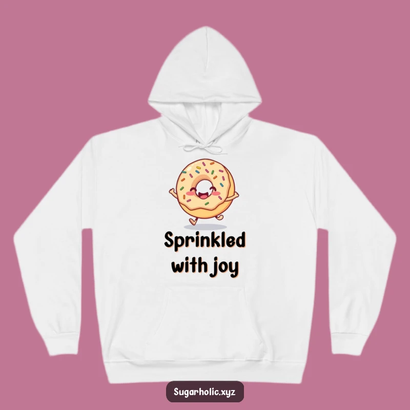 Cozy Funny Donut Hop Hoodie: Warm Up with Sweet Laughter, Great Gift