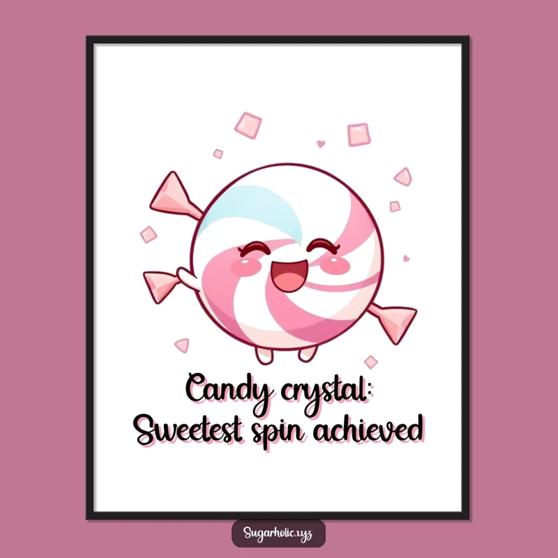 Funny Free Printable Wall Art: Twirling Candy Joy, Sweet Downloadable Decor
