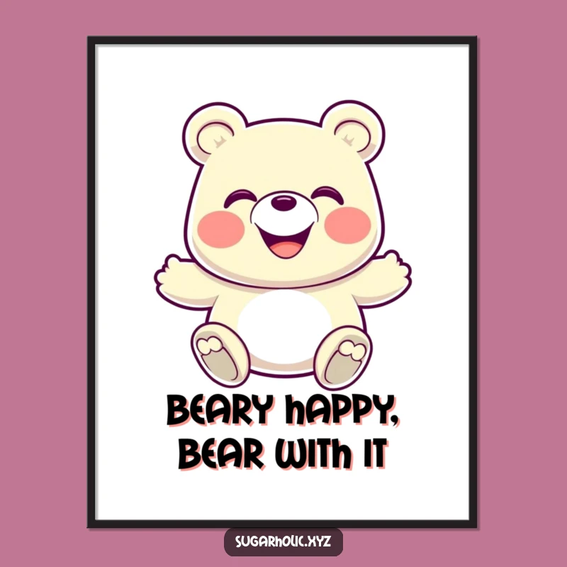 Free Printable Wall Art: Bouncy Gummy Bear, Energetic Downloadable Art