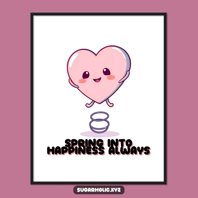 Free Printable Wall Art: Candy Heart's Playful Bounce Art!