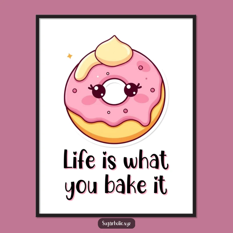 Free Printable Wall Art: Donut Character's Sweet Melting Art!