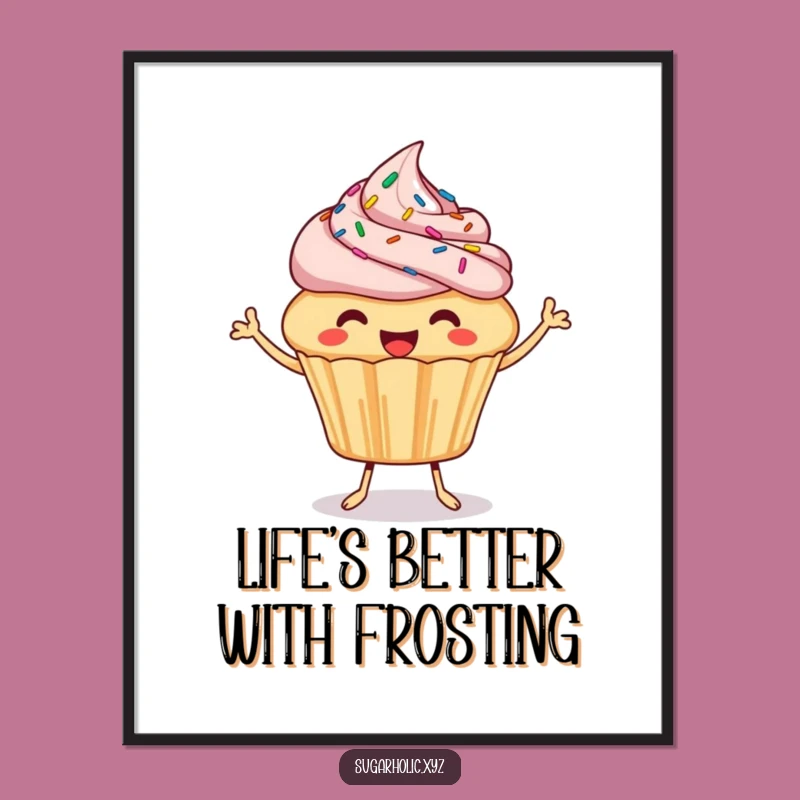 Funny Free Printable Cupcake Wall Art: Joyful Downloadable Decor