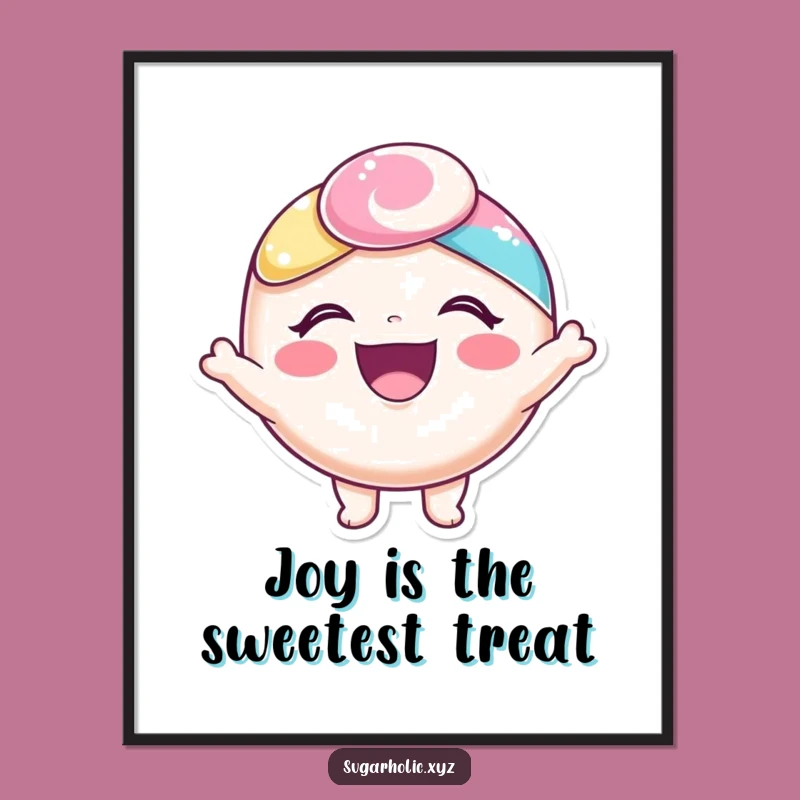 Funny Free Printable Wall Art: Joyful Candy Burst - Downloadable Art Decor