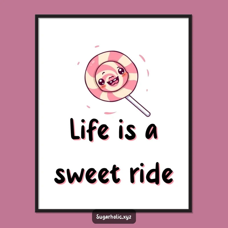 Funny Free Printable Wall Art: Spinning Lollipop Delight - Humorous Downloadable Decor