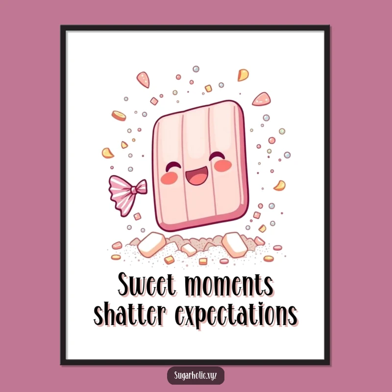 Free Printable Wall Art: Shattering Candy Bar Sparkle, Fun Downloadable Decor!