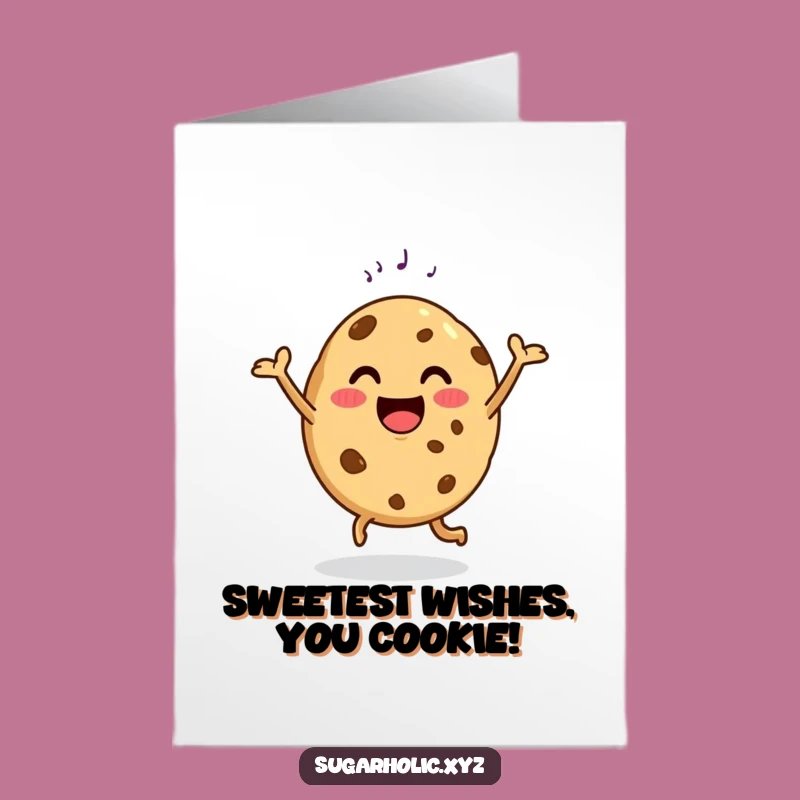 Free Printable Birthday Card: Dancing Cookie Sprinkle Fun, Joyful Downloadable Gift
