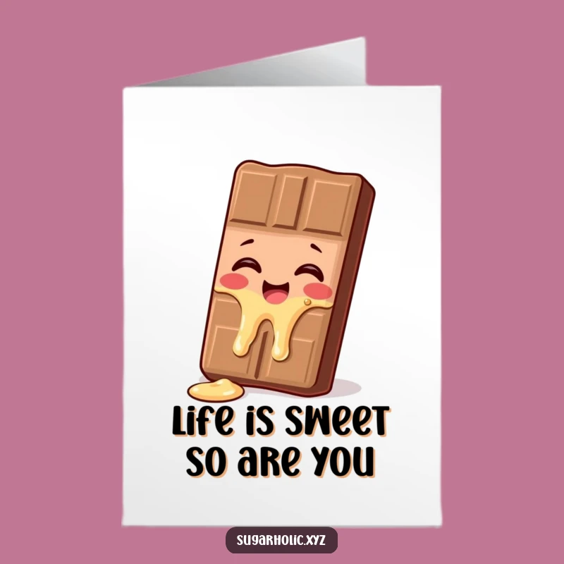 Free Printable Birthday Card: Giggling Chocolate Bar - Hilarious Downloadable Gift