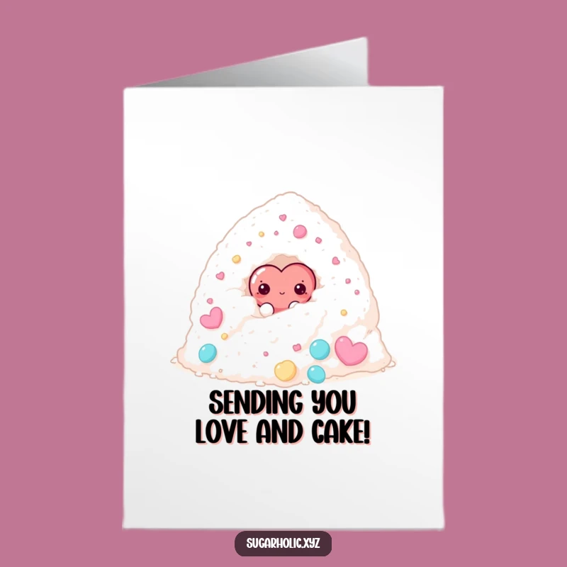 Free Printable Birthday Card: Shy Heart Peeking - Funny Sweet Downloadable Gift