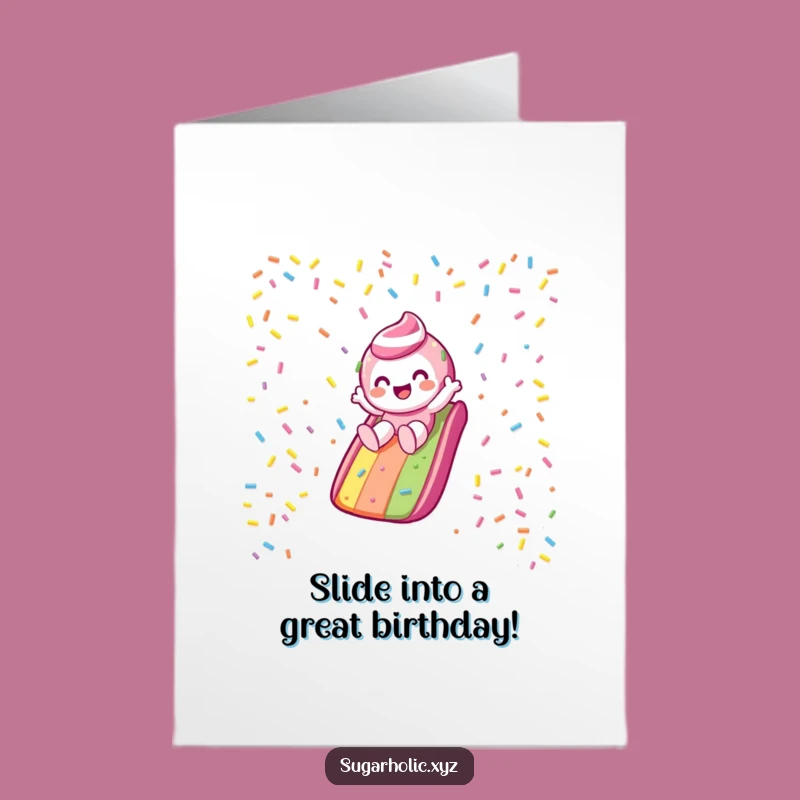 Free Printable Birthday Card: Sprinkle Slide Fun for Celebration!