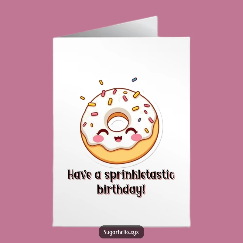 Free Printable Birthday Card: Surprised Donut Sprinkle Surprise - Hilarious Downloadable Gift