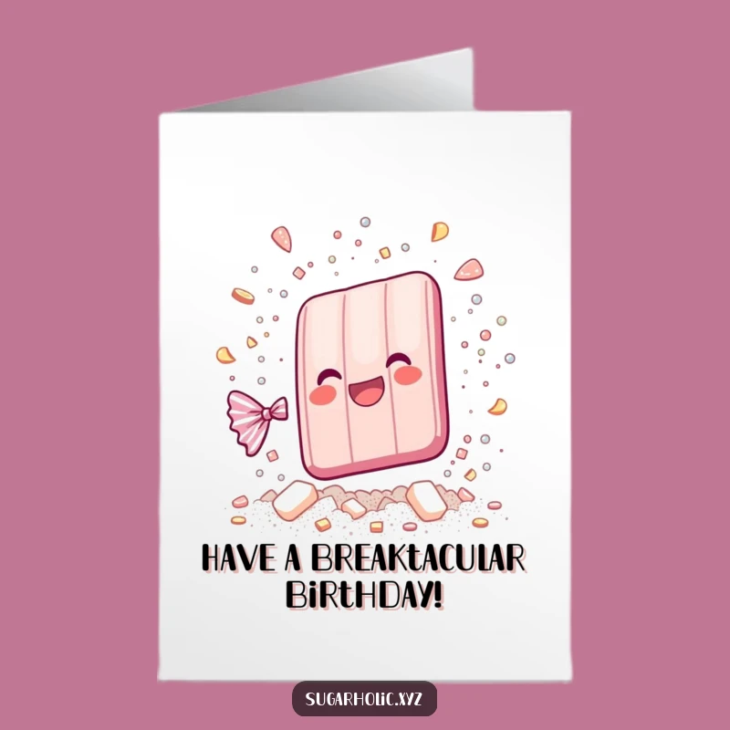 Free Printable Candy Bar Birthday Card: Shattering Joy, Sparkle Birthday Fun!