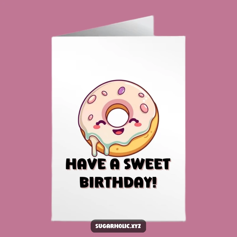 Free Printable Funny Birthday Donut Card: Wiggling with Joy Downloadable
