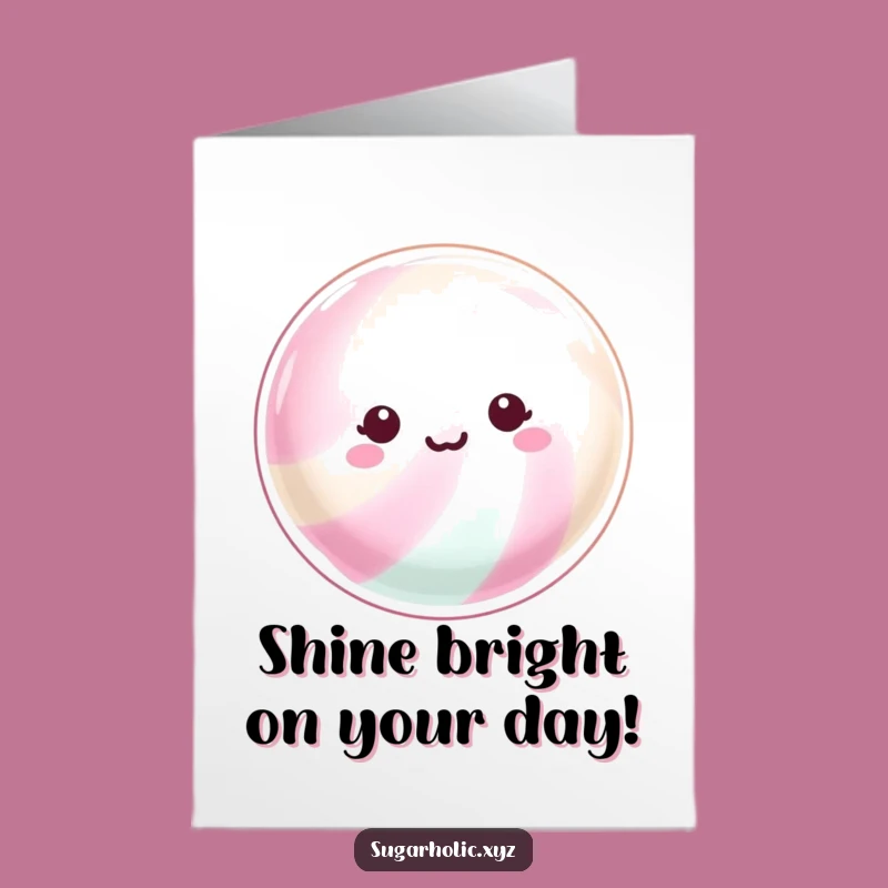 Free Printable Birthday Card: Shimmering Candy Wishes, Bright Downloadable Gift