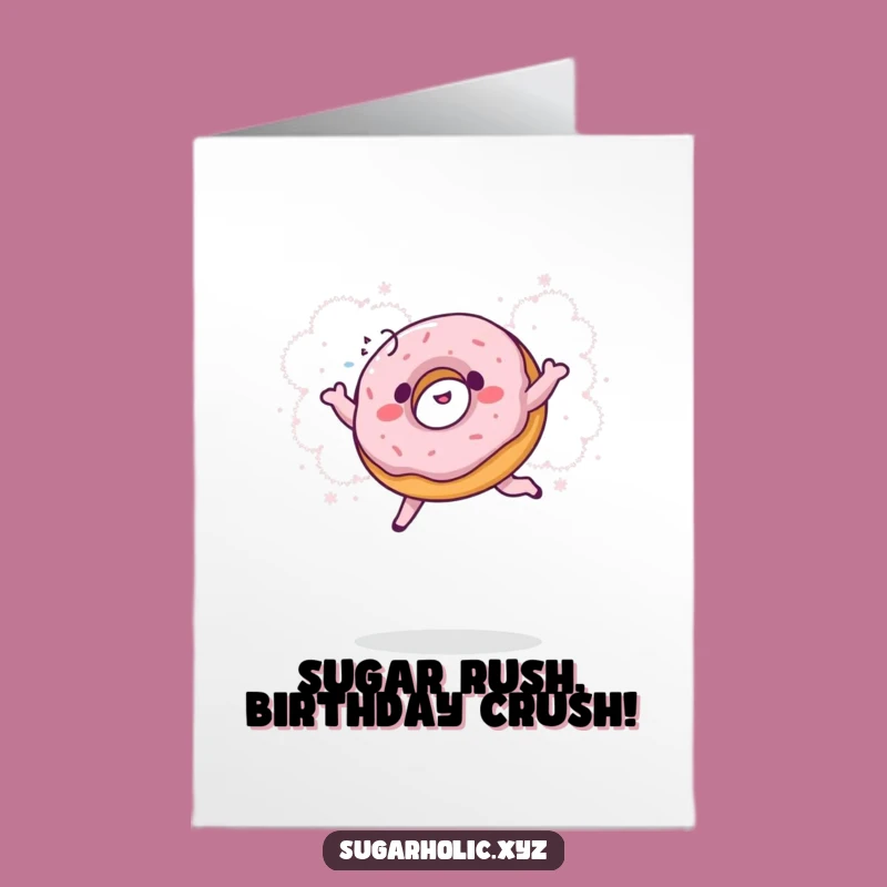 Free Printable Birthday Card: Giggling Donut, Hilarious Downloadable Gift for Sweet Celebrations