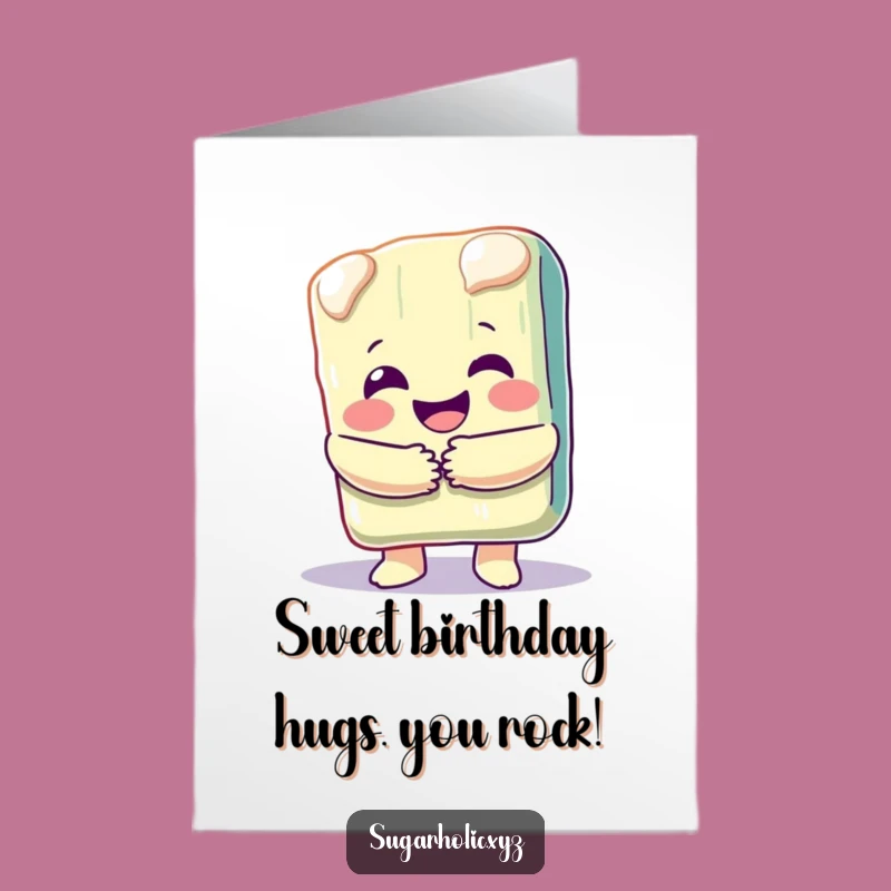 Free Printable Sweet Hug Birthday Card - Funny Candy Bar Downloadable Gift