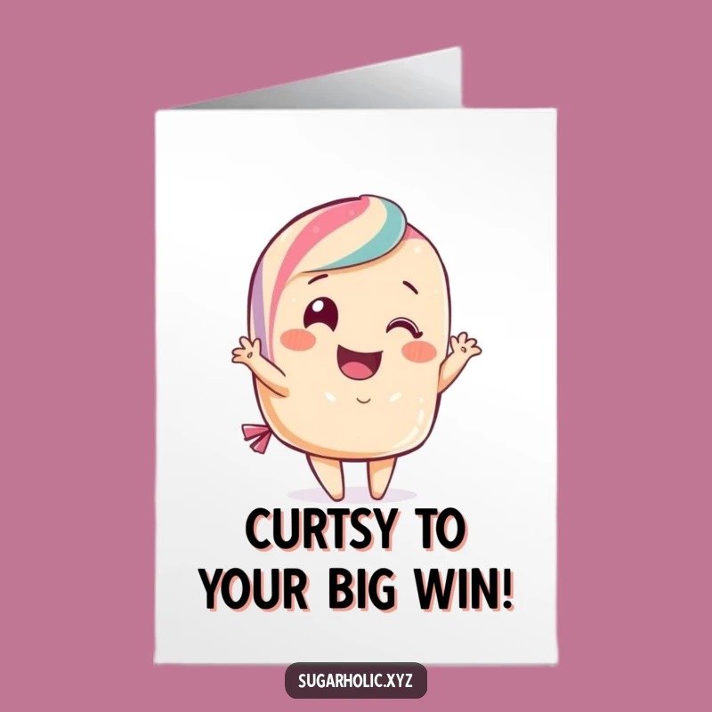 Free Printable Congrats Card: Candy Curtsy, Showstopping Downloadable Gift