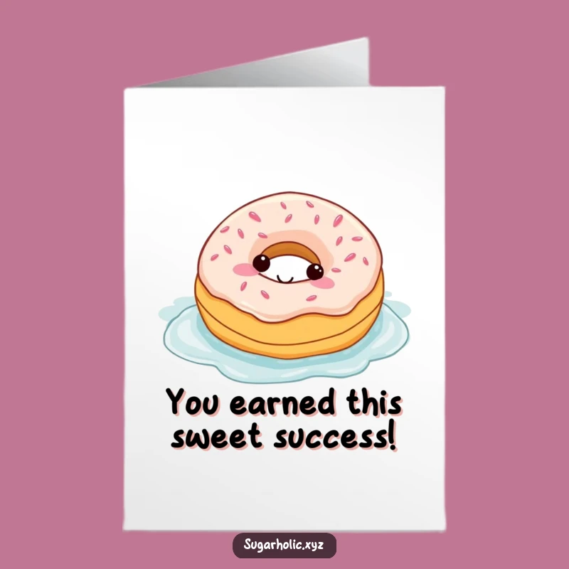Free Printable Congrats Card: Donut Frosting Swim - Funny Downloadable Gift