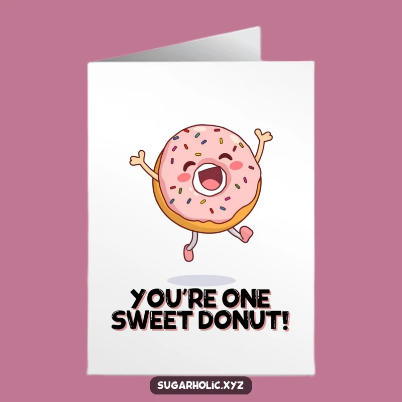 Free Printable Congrats Card: Donut Leap Funny Downloadable Gift