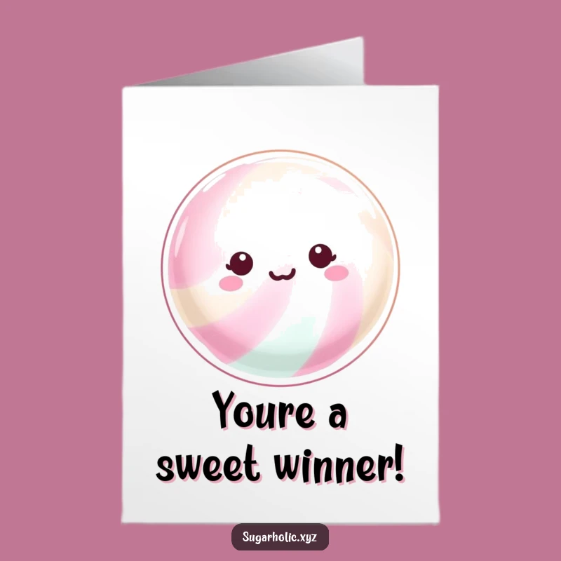 Free Printable Congrats Card: Shimmering Candy Success, Downloadable Bright Cheers