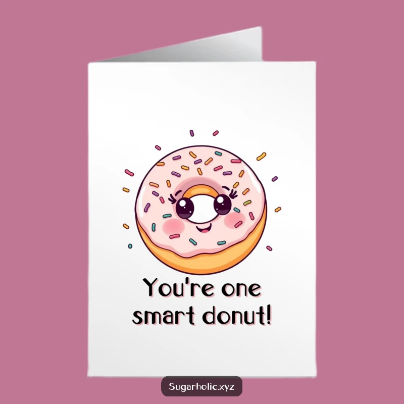 Free Printable Congrats Card: Sprinkle Donut for Your Success!