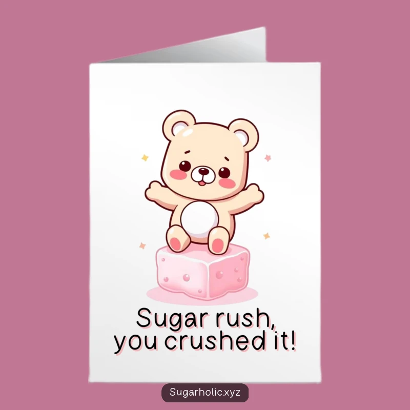 Free Printable Congratulations Card: Gummy Bear's Sugar Cube Boogie!