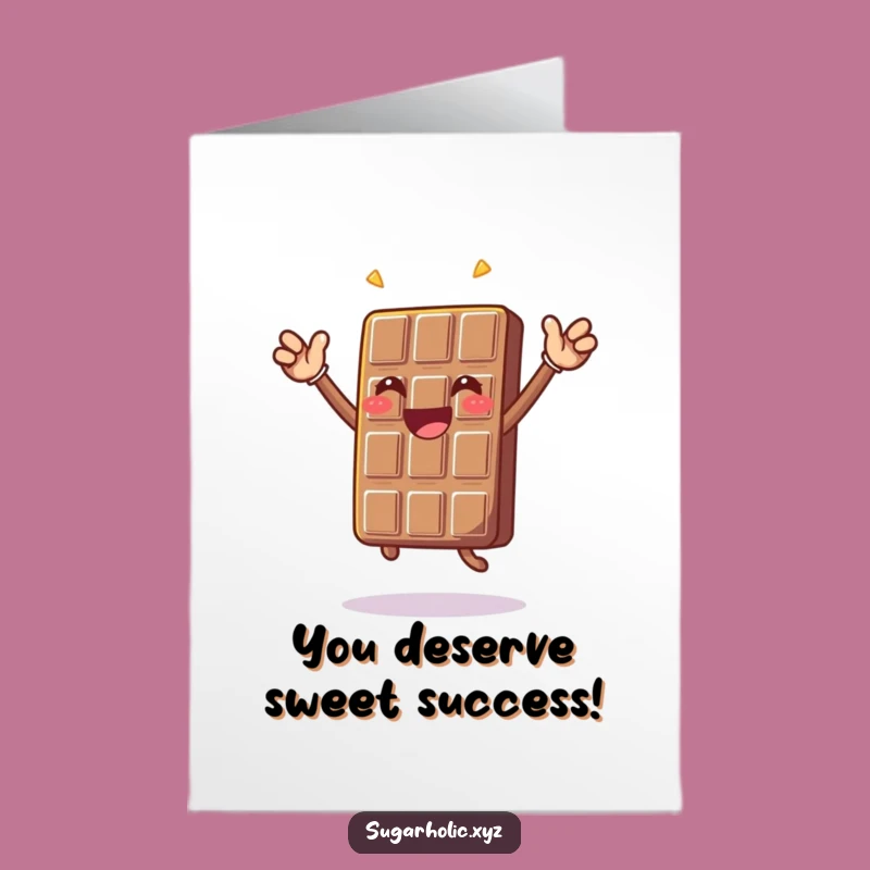 Free Printable Chocolate Congrats Card: Celebrate Jump, Humorous Downloadable Gift