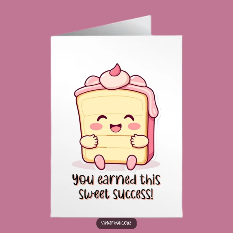 Free Printable Congrats Card: Happy Cake Hug - Easy DIY Downloadable Gift