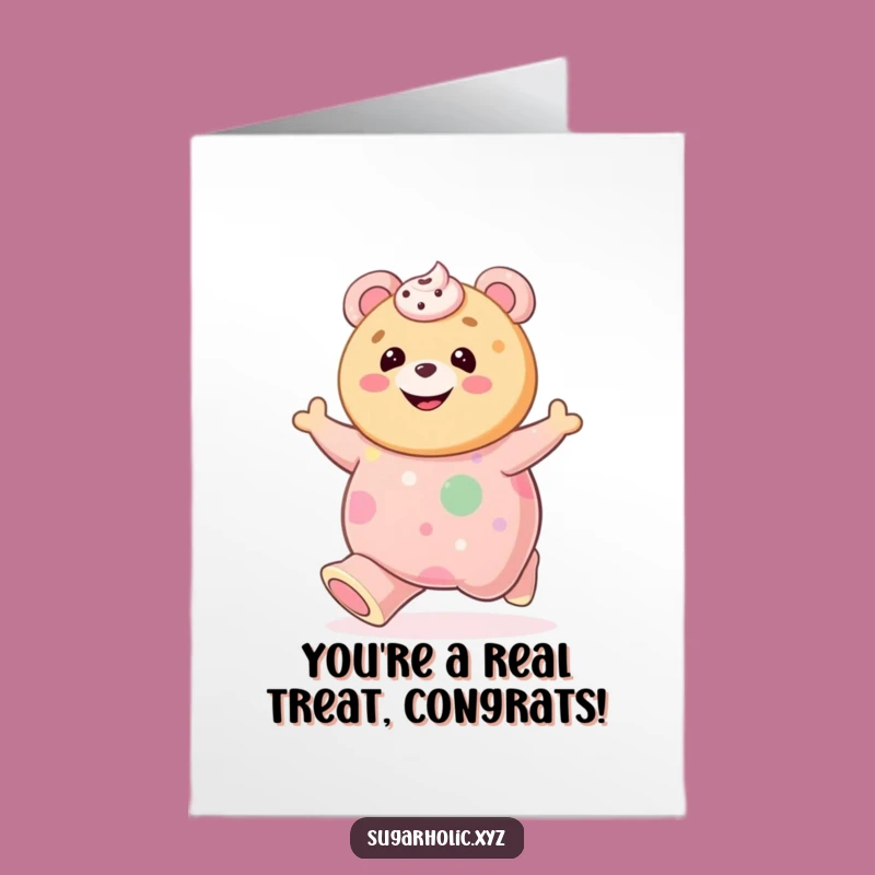 Free Printable Cookie Congrats Card: Gummy Bear Bounce Celebration, So Exciting!