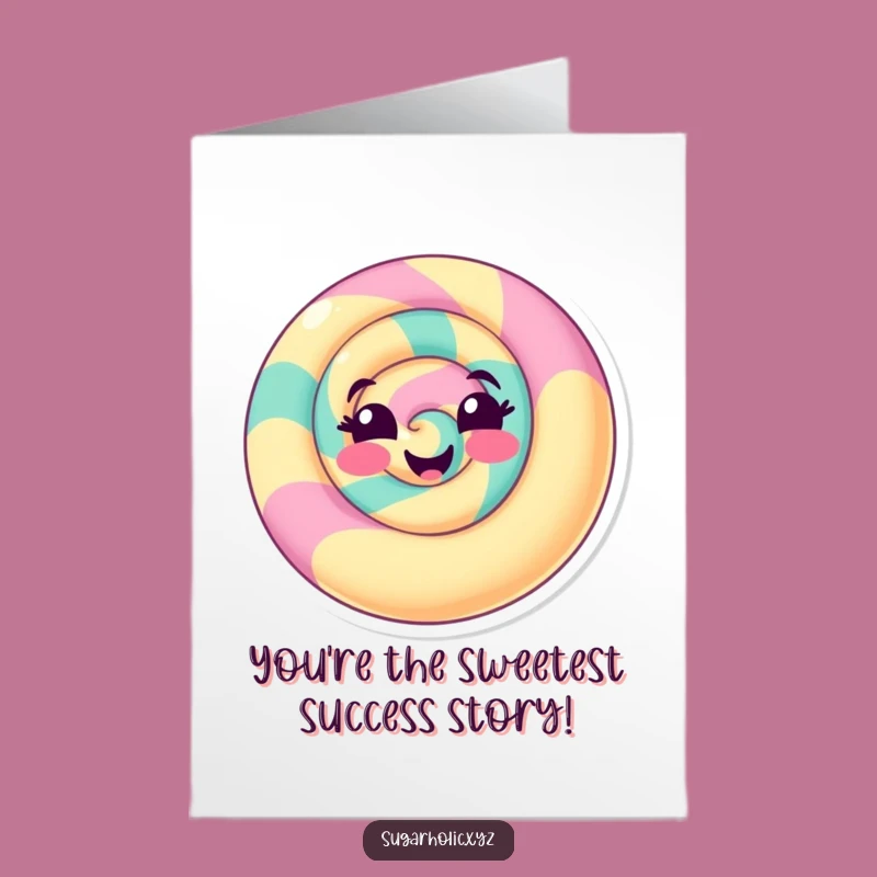 Free Printable Congrats Card: Joyful Candy Swirl Cheers, Instant Downloadable Gift!