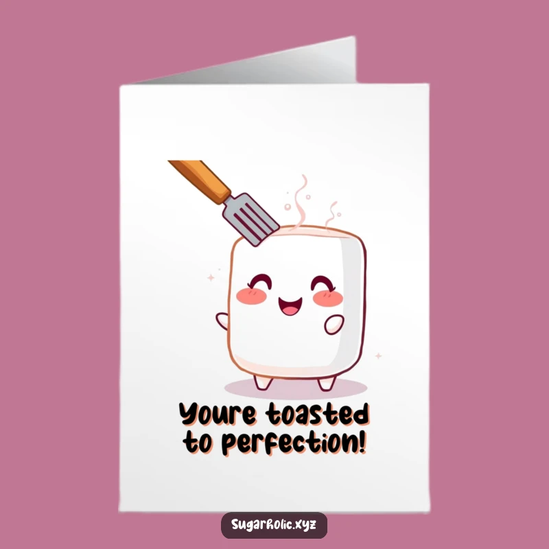 Free Printable Congrats Card: Hilarious Toasted Marshmallow for Your Big Win