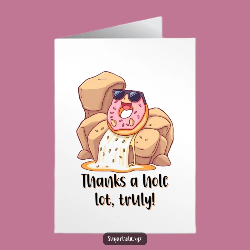 Free Printable Donut Thank You Card: Cool Donut Waterfall for Your Sweetest Gratitude!